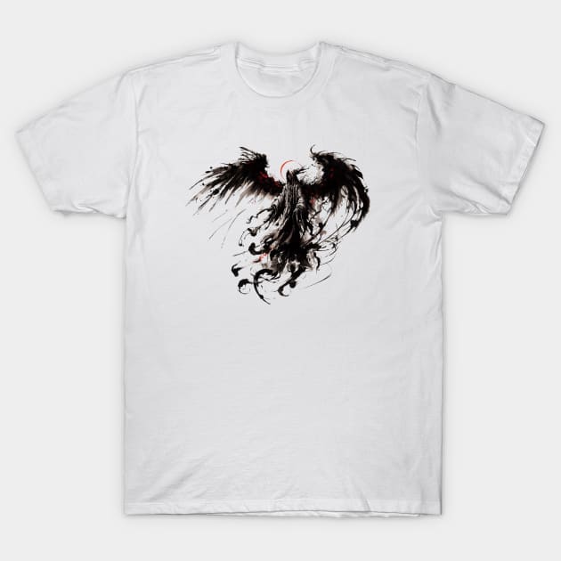 Crimson Seraph, Dark Angel T-Shirt by T-Shirt Paradise